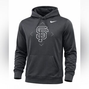 SF Giants Nike Anthracite Bracket Pullover Hoodie Size Medium